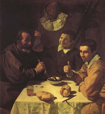Diego Velazquez Trois Hommes a table (df02) France oil painting art